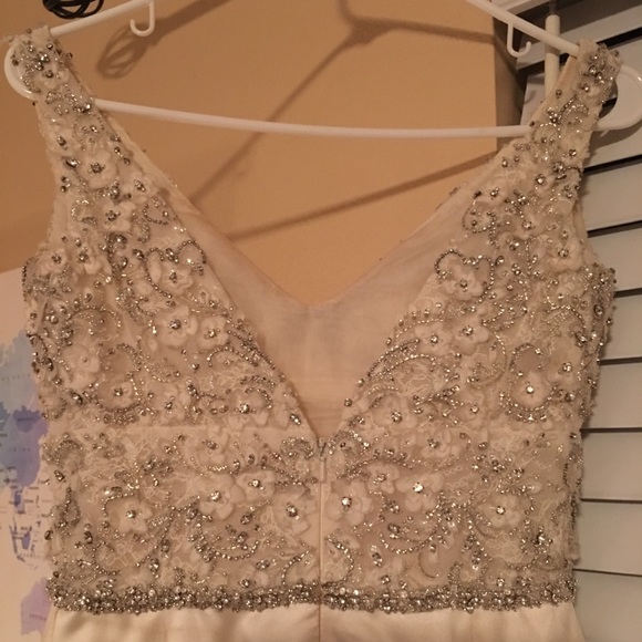 Lazaro Off-the-Shoulder Wedding Dress - Picture 6 of 8